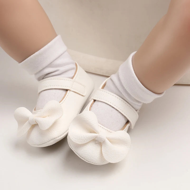 Baby Girl Casual and Comfortable Solid Color Mary Jane Shoes