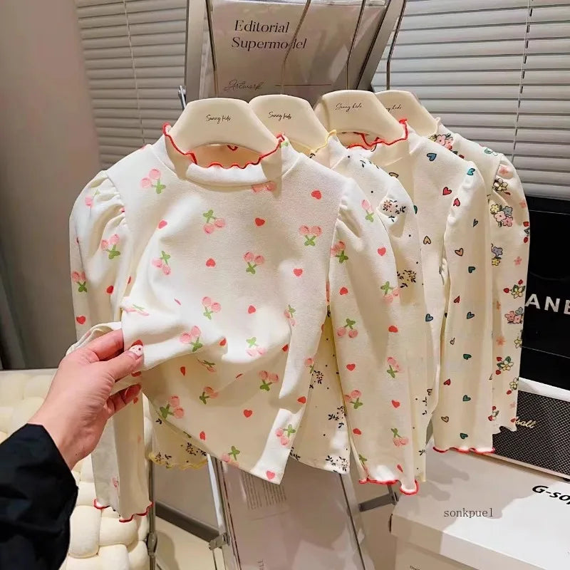 Tania Full Print Bottoming Spring Autumn Tops