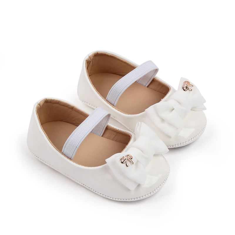 Baby Girl Shoes Cute Bowknot Toe-covered Soft PU Mary Jane Shoes Anti-slip Sole Spring Summer Sandal for 0-6-12m Baby Girl 2023