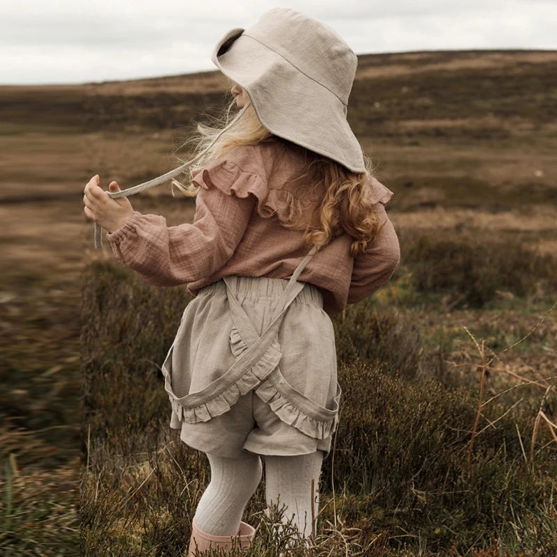 Olivia New Children Vintage Round Neck Ruffle Double Gauze - GuGuTon baby store - Baby Fashion - Toddlers Outfits - Babies Outfits - Toddler Clothes - Kids Clothing - Newborn Clothes - Newborn Wear - Kids Wear - Trending Clothes - Trending Outfits - Fall Fashion - Winter Fashion - Girls Clothes - Boys Clothes - Babies Wear - Kids Accessories - KidsWear - Summer Clothes - Summer Fashion - Summer Trend - Falls Sweaters - Tops - Bottom - Jeans - Blouse - Dresses - Newborn Dresses - Toys