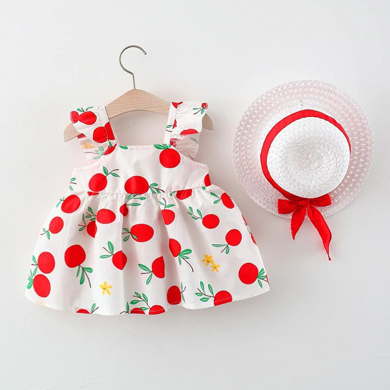 Baby Girl Dress Summer Princess Sundress Cotton Newborn Toddler Outfit