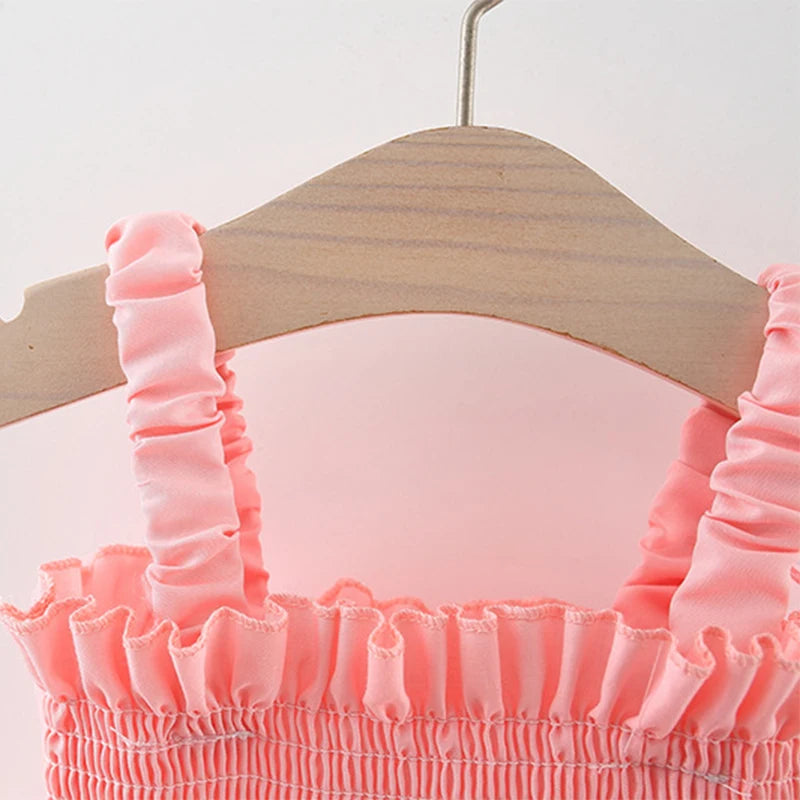 Raven Girls Summer Dress with Butterfly Mesh Splicing