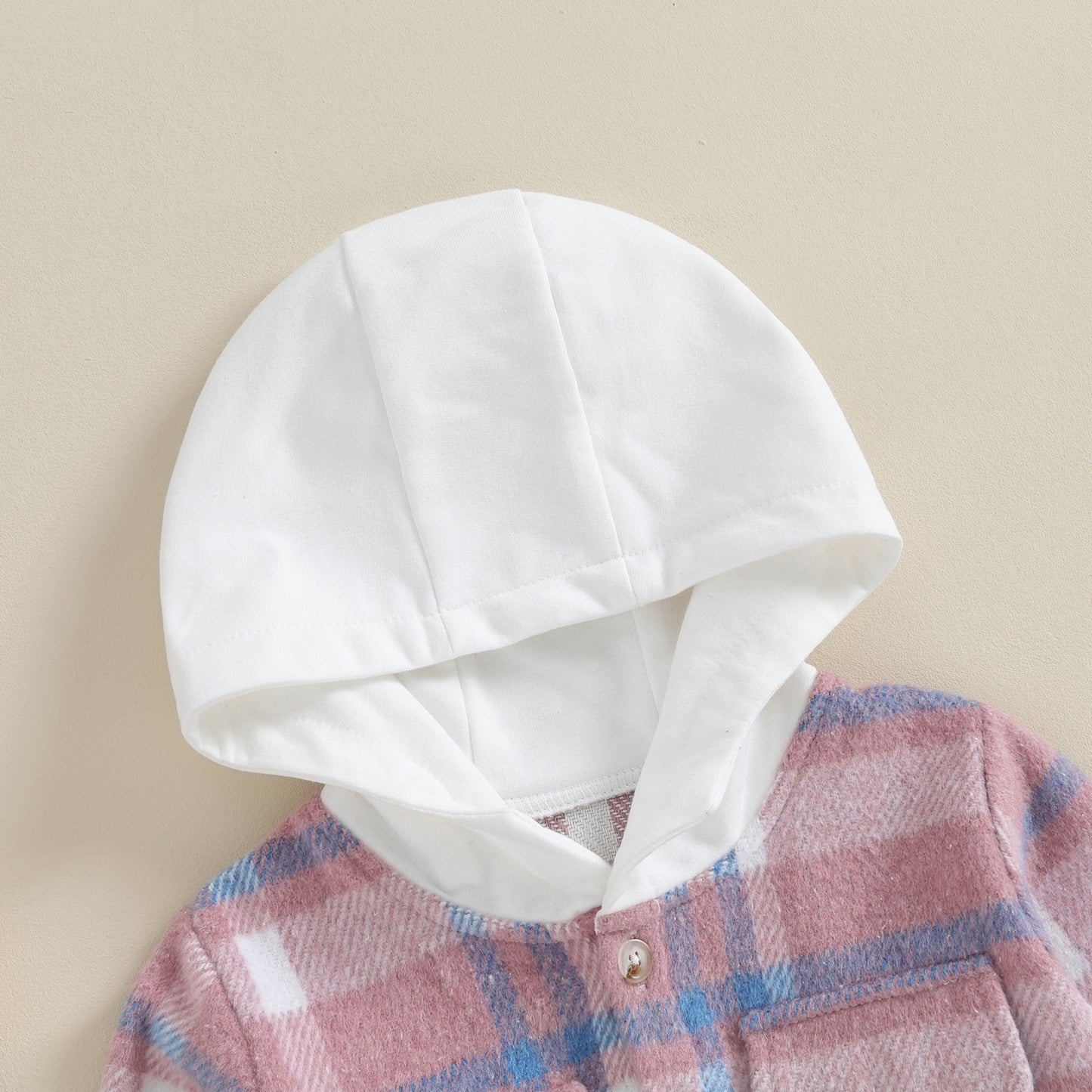 Victor Hooded Sweatshirts Casual Button Long Sleeve Plaid Outerwear