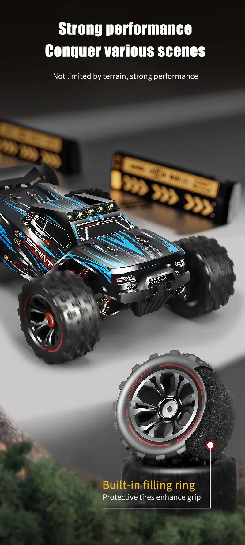 Professional Racing Car 85 Km/h 4WD Brushless Remote Control