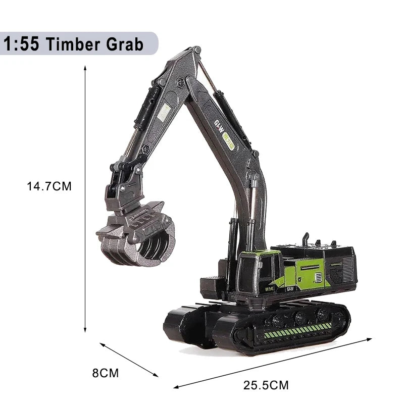 Engineering Vehicle Toys for Boys Alloy+Plastic Tractor Excavator Bulldozer Crane Truck Model Diecast Children Collection Gifts