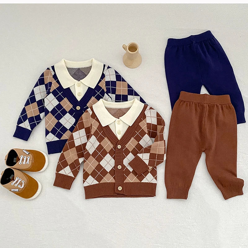 Braxton Classic Checkered Sweater Set