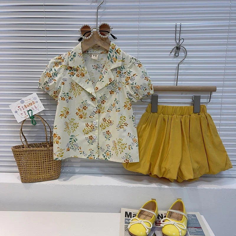 Angelica Girls Clothing Summer Short Sleeve Children Two Piece Set - GuGuTon baby store - Baby Fashion - Toddlers Outfits - Babies Outfits - Toddler Clothes - Kids Clothing - Newborn Clothes - Newborn Wear - Kids Wear - Trending Clothes - Trending Outfits - Fall Fashion - Winter Fashion - Girls Clothes - Boys Clothes - Babies Wear - Kids Accessories - KidsWear - Summer Clothes - Summer Fashion - Summer Trend - Falls Sweaters - Tops - Bottom - Jeans - Blouse - Dresses - Newborn Dresses - Toys