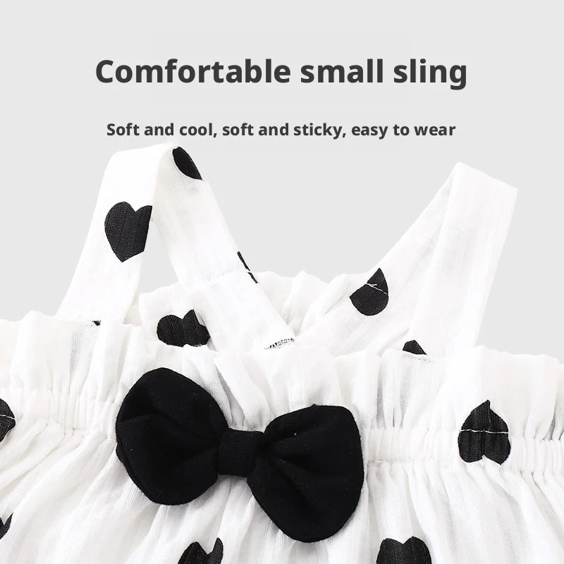 Eve Baby Girl Outfit Set, Camisole Top with Polka Dot Shorts