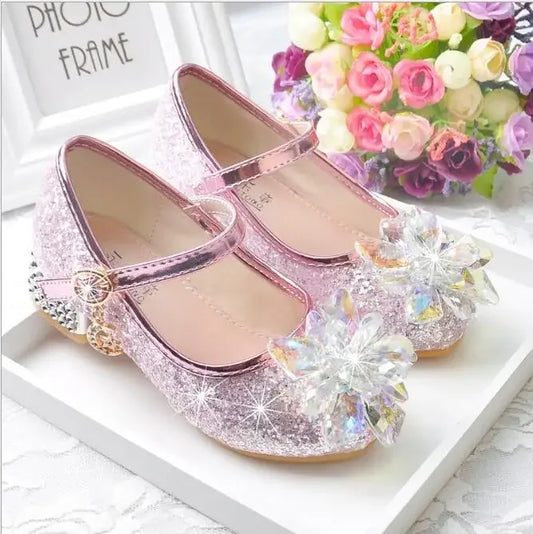 Flower Children's Shoes Beach Princess Girl Shoes For Kids Glitter Wedding Party Shoes