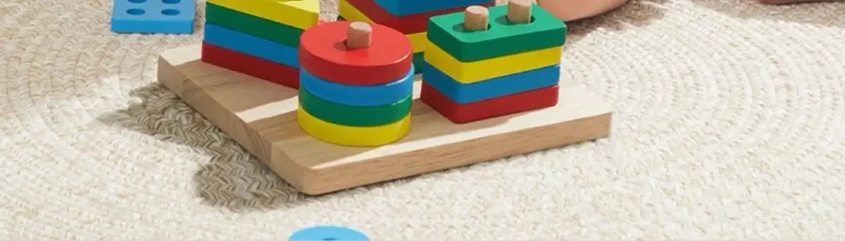 Montessori Wooden Sorting Stacking Toys for Toddlers