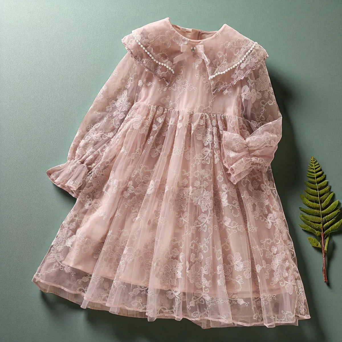 Kids Lace Dresses for Girls Princess Flower Dress Pink Baby Outfits