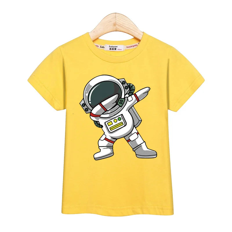 Erick Astronaut Cartoon T-shirt Boys Short Sleeves Tops - GuGuTon baby store - Baby Fashion - Toddlers Outfits - Babies Outfits - Toddler Clothes - Kids Clothing - Newborn Clothes - Newborn Wear - Kids Wear - Trending Clothes - Trending Outfits - Fall Fashion - Winter Fashion - Girls Clothes - Boys Clothes - Babies Wear - Kids Accessories - KidsWear - Summer Clothes - Summer Fashion - Summer Trend - Falls Sweaters - Tops - Bottom - Jeans - Blouse - Dresses - Newborn Dresses - Toys