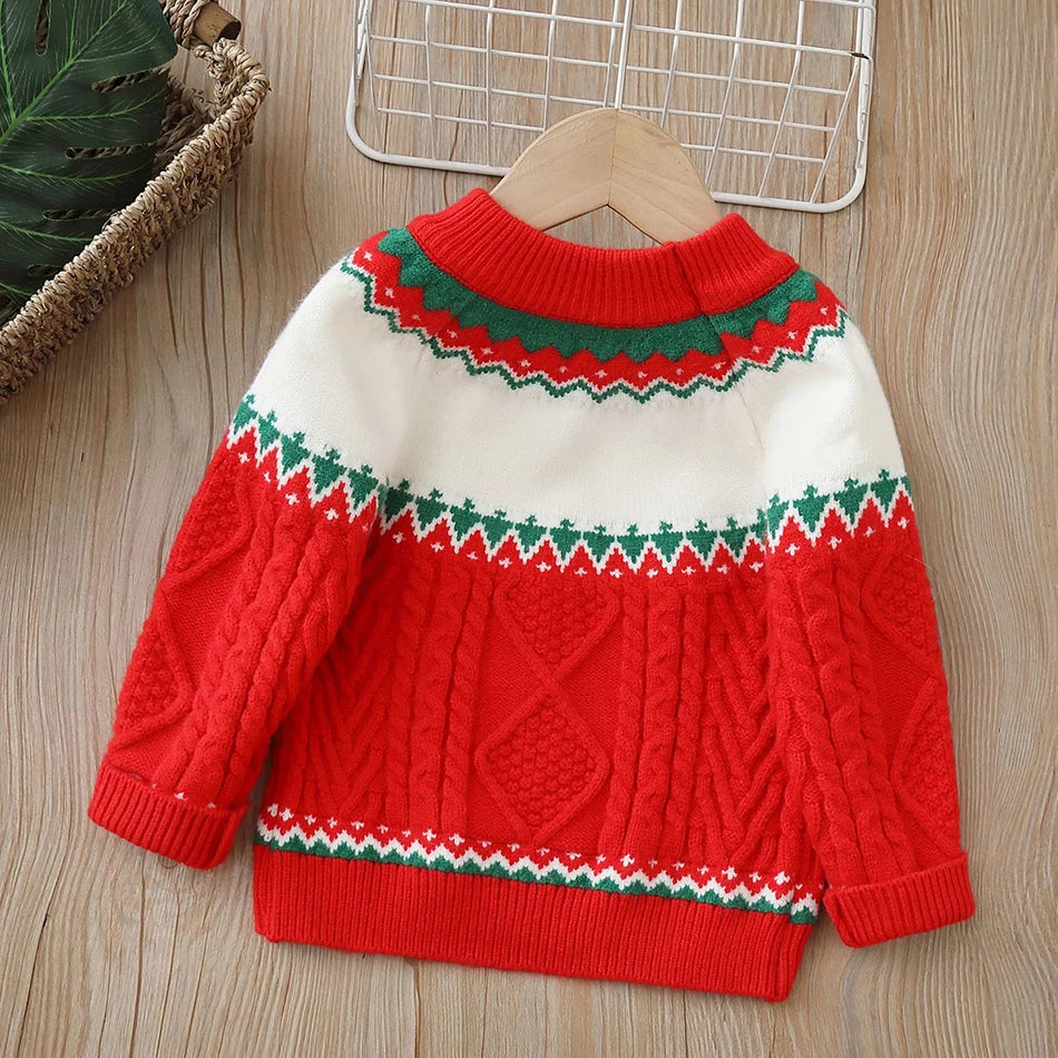 John Warm Bear Printed Knitted Sweater