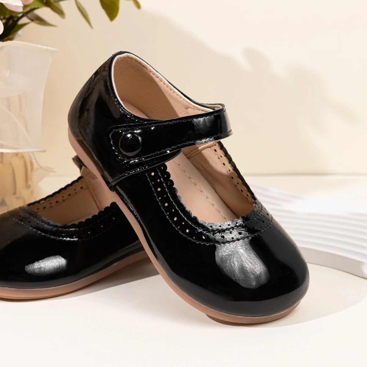 Girls' Leather Shoes 2025 Spring/Autumn New Simple Solid Color Kid's Princess Shoes Lightweight Children's Shoes 21-30