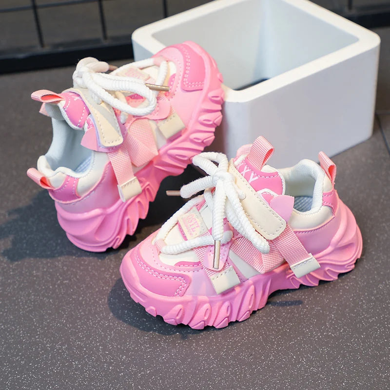 Kids Sport Chunky Shoes Mesh Breathable Casual Girls Sneakers