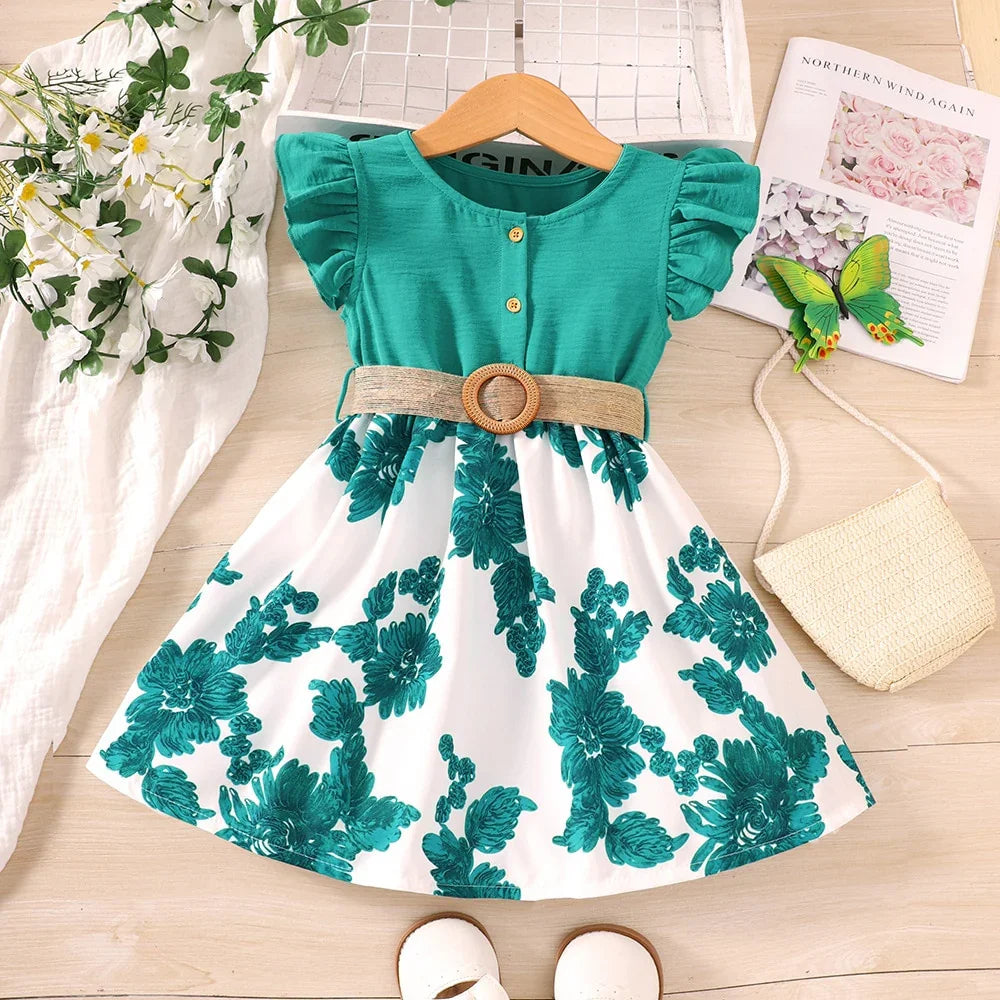 Viola Casual Dress for Girls Summer Toddler Sleeve Floral Print - GuGuTon baby store - Baby Fashion - Toddlers Outfits - Babies Outfits - Toddler Clothes - Kids Clothing - Newborn Clothes - Newborn Wear - Kids Wear - Trending Clothes - Trending Outfits - Fall Fashion - Winter Fashion - Girls Clothes - Boys Clothes - Babies Wear - Kids Accessories - KidsWear - Summer Clothes - Summer Fashion - Summer Trend - Falls Sweaters - Tops - Bottom - Jeans - Blouse - Dresses - Newborn Dresses - Toys