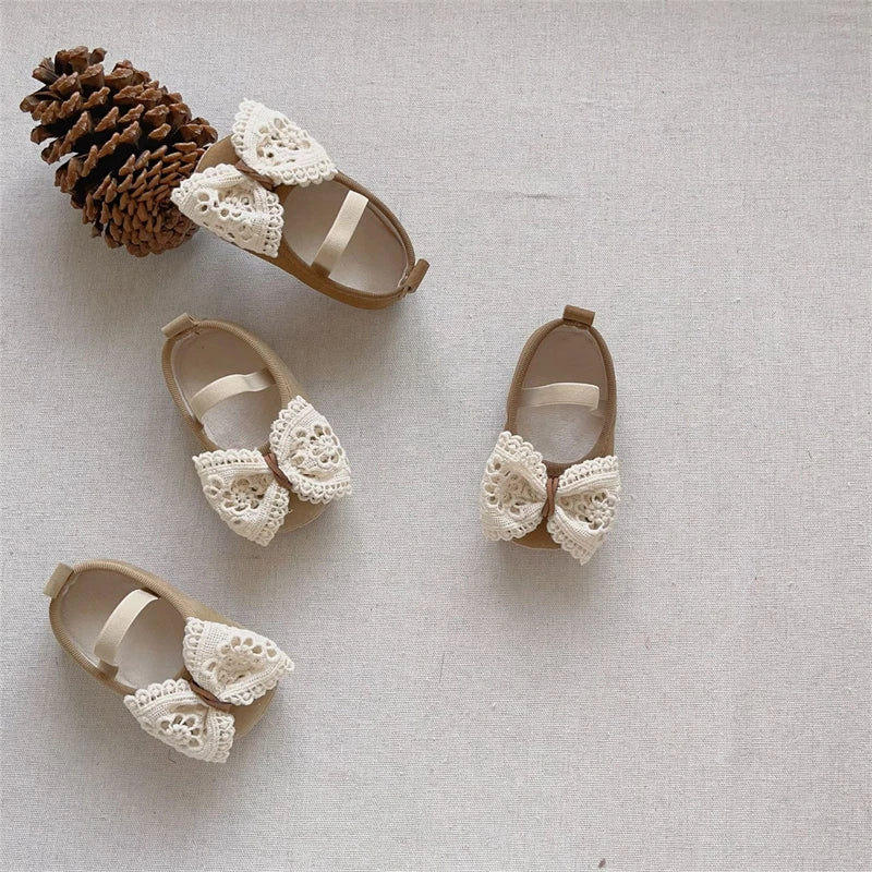 Baby Girls Shoes Autumn Winter Children Lace Bow Princess Shoes