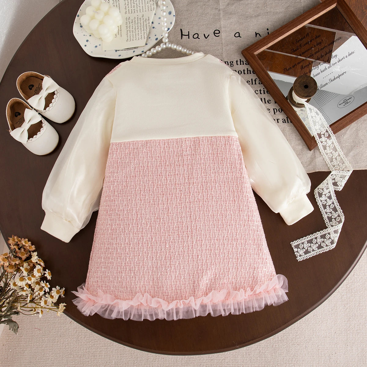 9 Months -3 Years Old Spring And Autumn New Sweet Bow Baby Girl Dress
