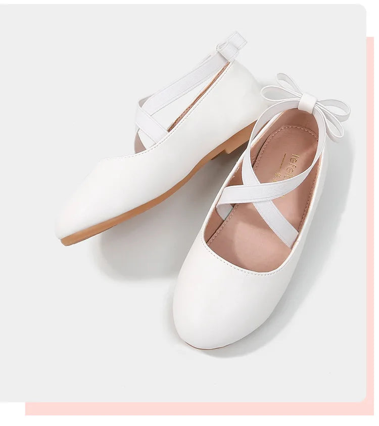 2026 New Girl Shoe Girl Christmas Shoes Party Performance Ballet Flats Slip on Boat Shoes Girl Dress Ballerina Princess Shoes