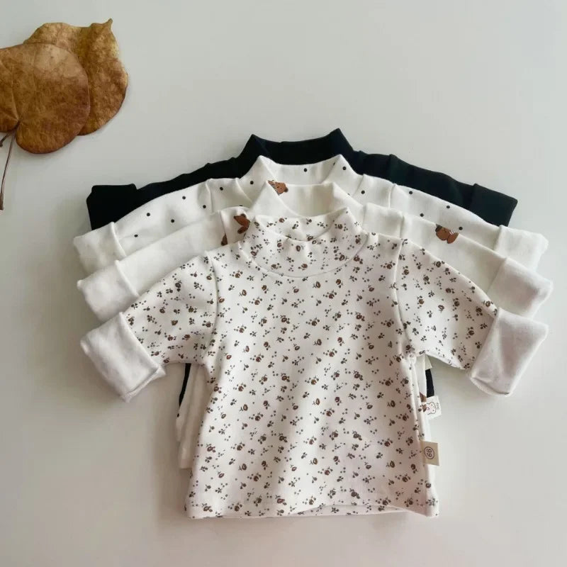 Daniela Turtleneck Cotton Long-Sleeve Tops