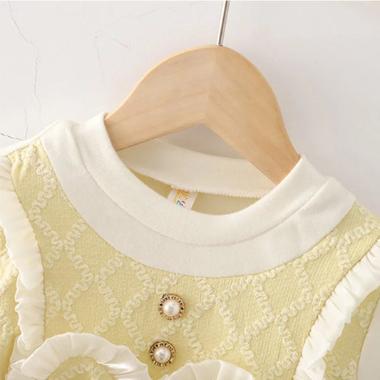 (9 Months -3 Years Old) Spring And Autumn New Sweet Bow Baby Girl Dres