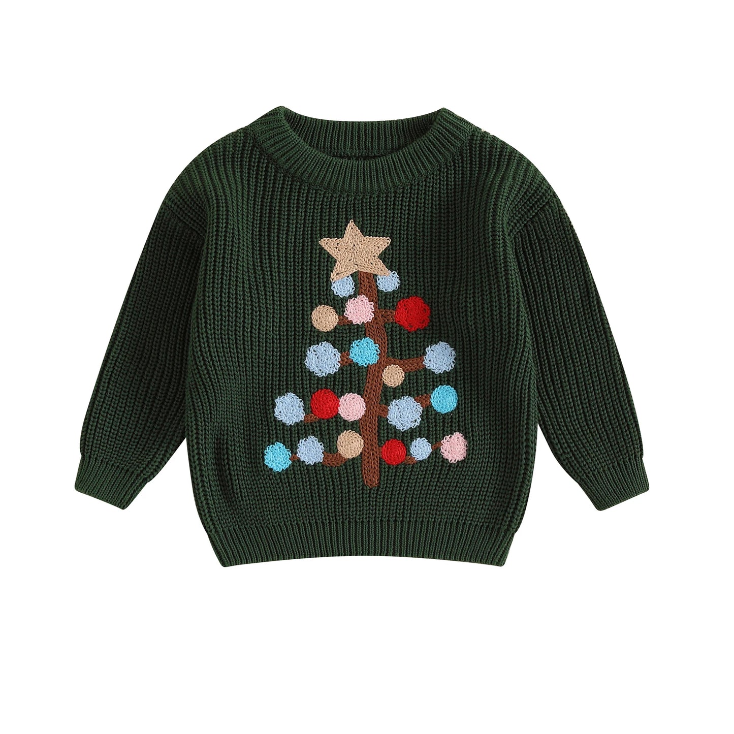 Brian Winter Tree Pattern Long Sleeve Sweaters