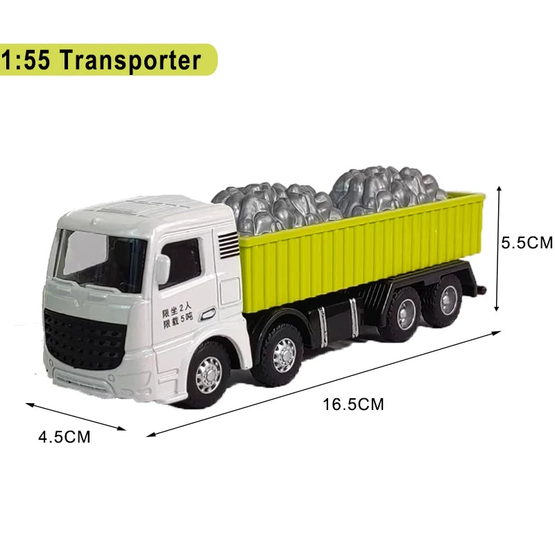 Engineering Vehicle Toys for Boys Alloy+Plastic Tractor Excavator Bulldozer Crane Truck Model Diecast Children Collection Gifts