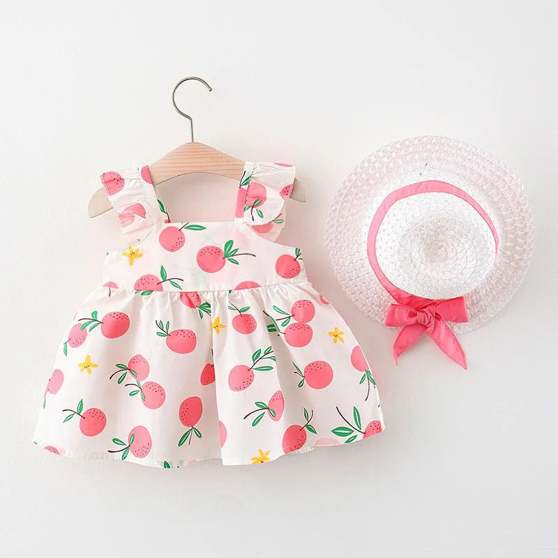 Baby Girl Dress Summer Princess Sundress Cotton Newborn Toddler Outfit