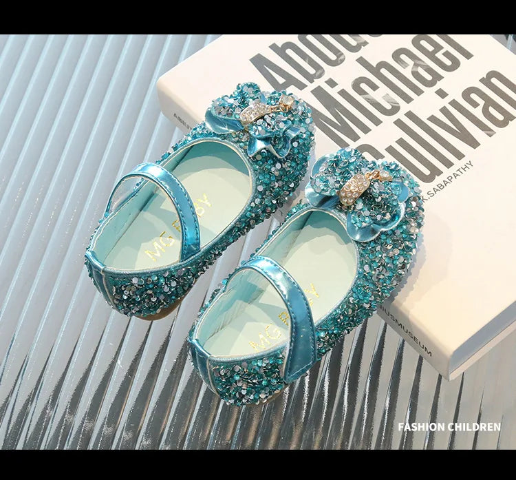 Girls Diamond Princess Shoe2026 Spring Autumn Korean Edition