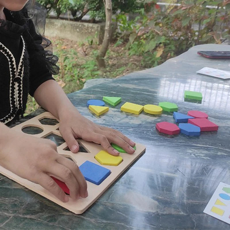 EVA Geometric Shapes DIY Foam Puzzle Kids Learning Educational Toys for Children Thinking Training Toy Puzzles Montessori Games