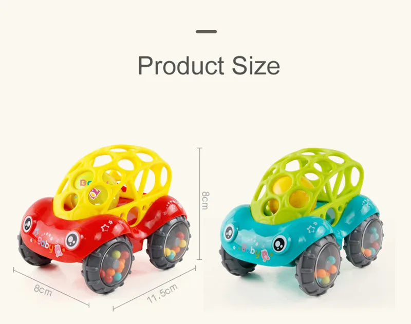 Baby Car Toys for 6 12 Months Friction Car Infant Soft Rubber Inertial Push and Go