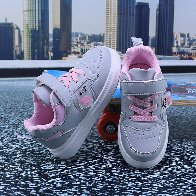 Children's Butterfly Casual Shoes Girls Fashionable Light Casual Sports Shoes