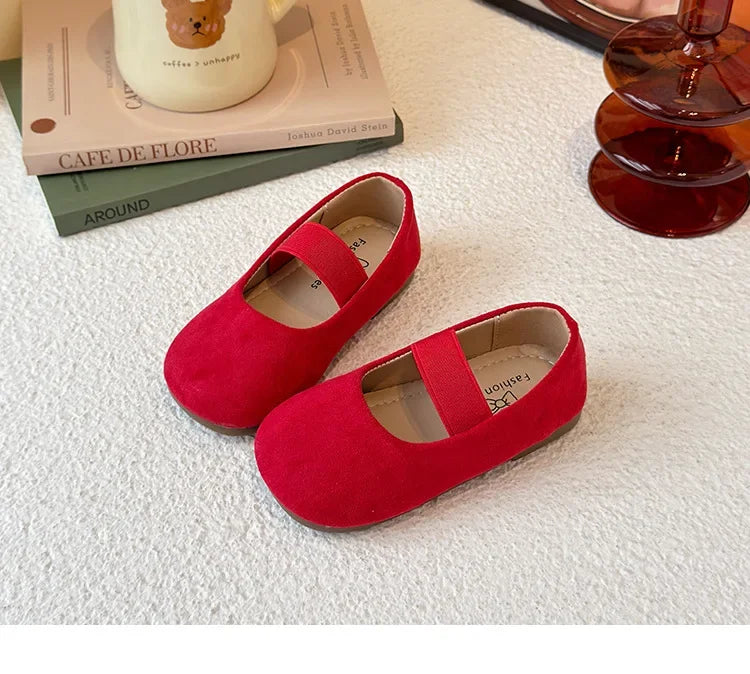 Girls Dance Performance Shoes Slip-on Kids Soild Candy Color Ins Trendy 2026 New Girls Flat Shoes