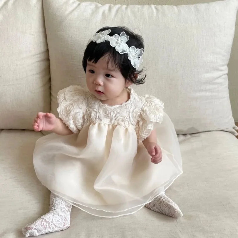 1st Birthday Party Baby Dress Summer Princess One Year Baby Girls Dress