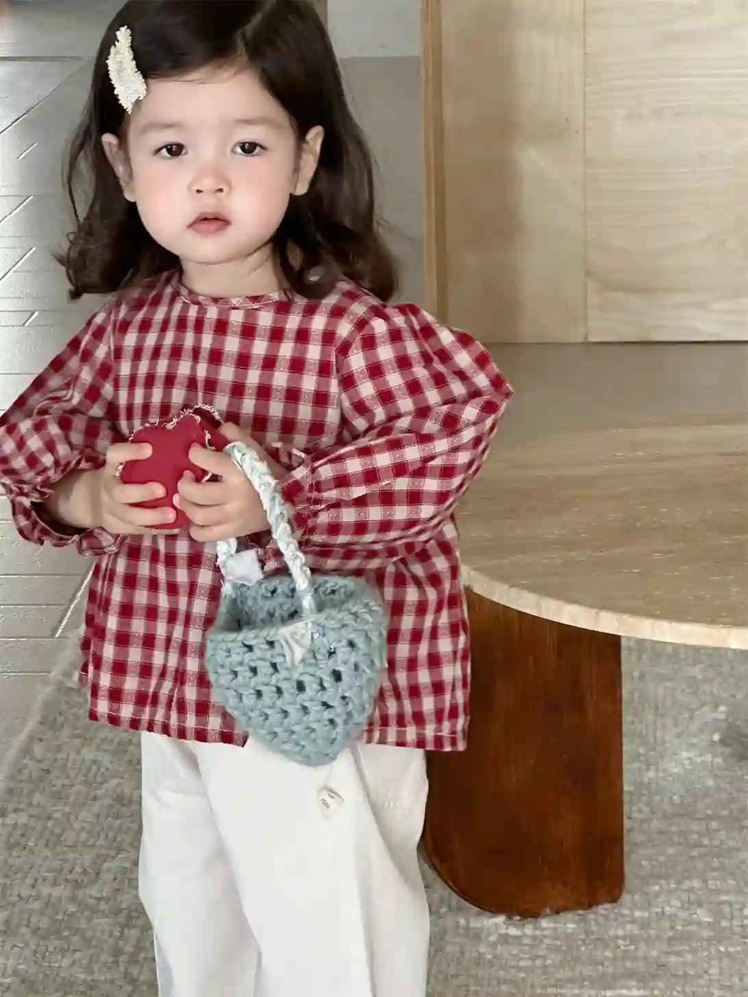 Valeria Cute Plaid Long Sleeve Shirts Tops