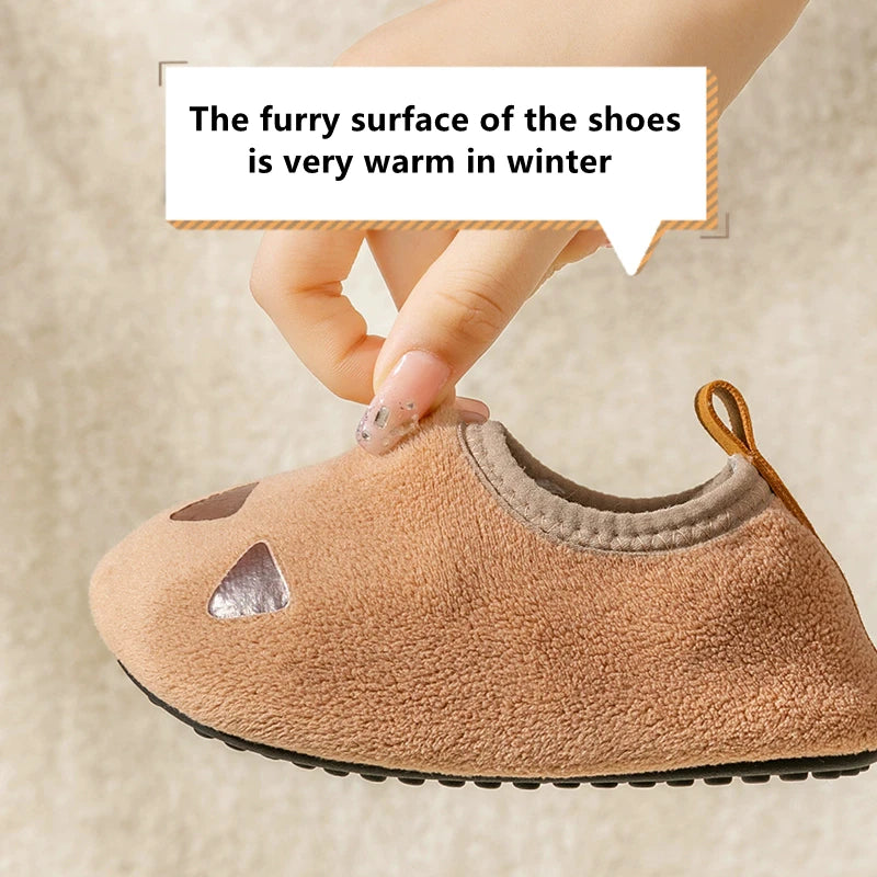 Children Indoor Shoes With Soft Soles, Kids Anti Slip And Breathable  Plush Floor Shoes