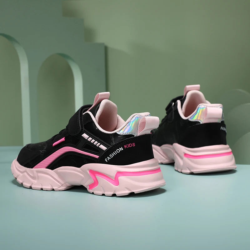 Girls Sneakers Fashion Non-Slip Casual Flat Running Shoes for Student's