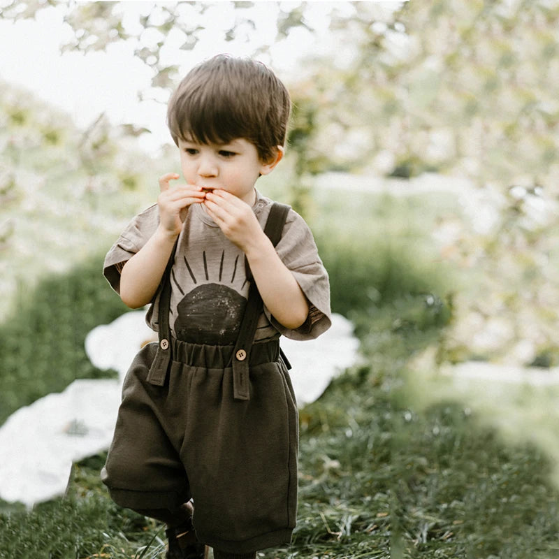 Roy Slub Cotton Toddler Baby Tees - GuGuTon baby store - Baby Fashion - Toddlers Outfits - Babies Outfits - Toddler Clothes - Kids Clothing - Newborn Clothes - Newborn Wear - Kids Wear - Trending Clothes - Trending Outfits - Fall Fashion - Winter Fashion - Girls Clothes - Boys Clothes - Babies Wear - Kids Accessories - KidsWear - Summer Clothes - Summer Fashion - Summer Trend - Falls Sweaters - Tops - Bottom - Jeans - Blouse - Dresses - Newborn Dresses - Toys