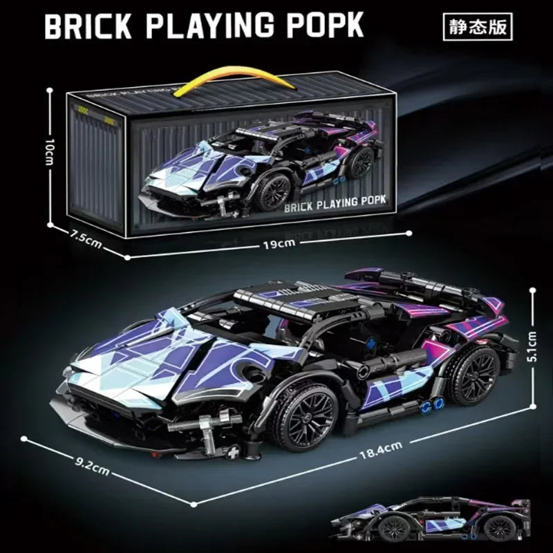 Hot Technical Building Blocks Car Racing Sport Speed Vehicle Model City Mechanical Super Bricks Puzzle Toy Adult Gift Toys Adult