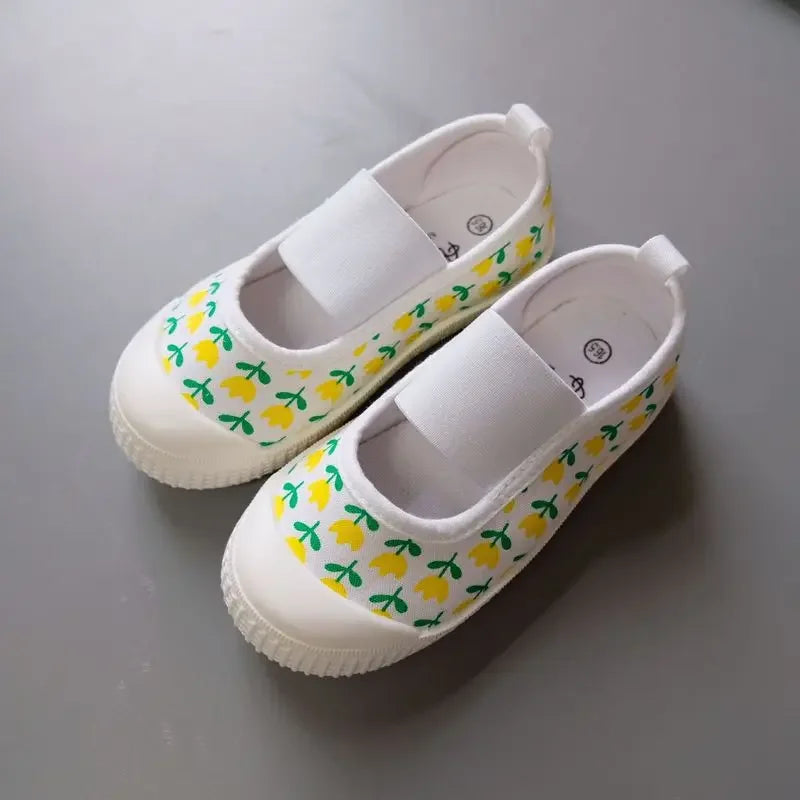 Girl Shoe Kid Casual Shoe Cartoon Girl Sport Canvas Shoes
