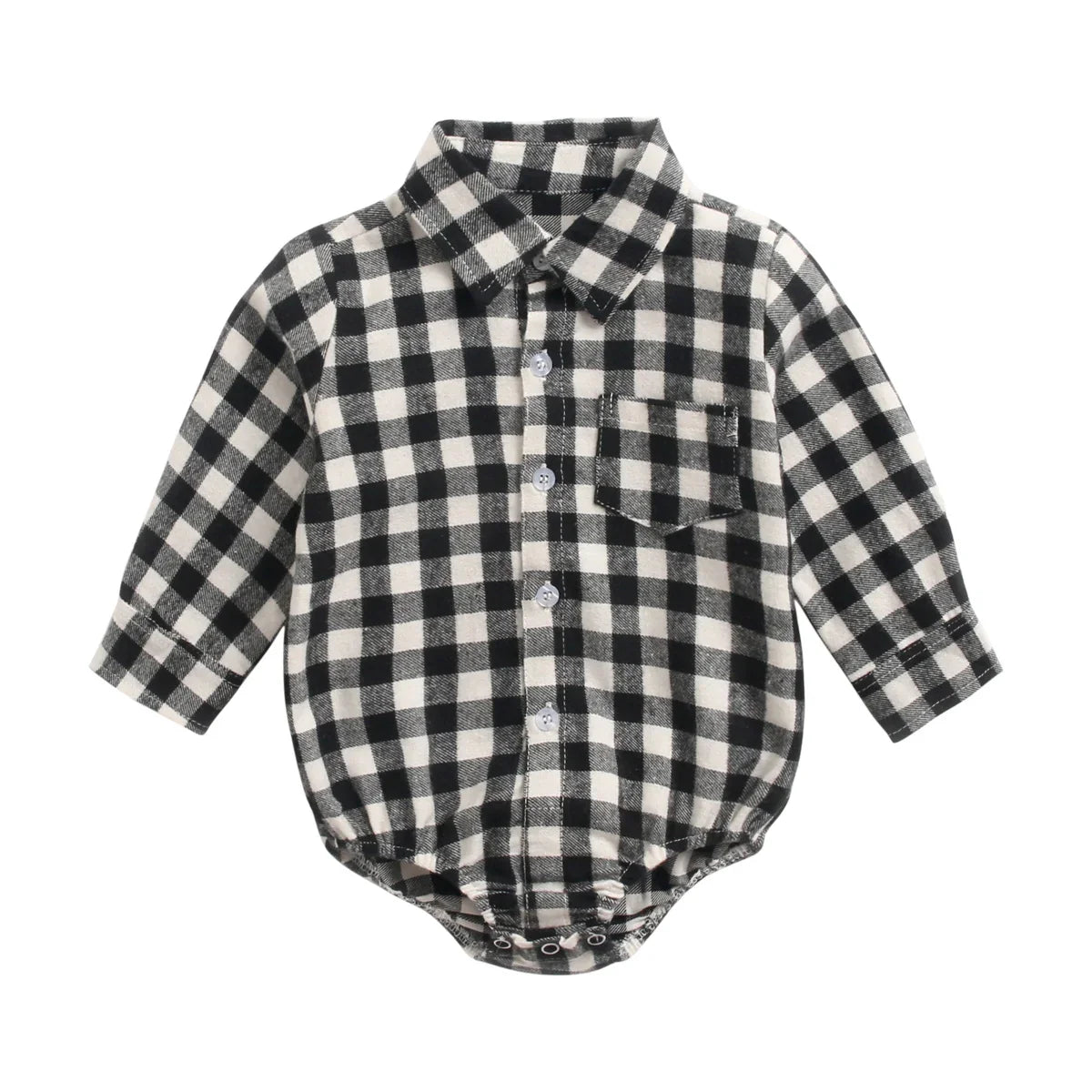 Boys Button Up Bodysuit