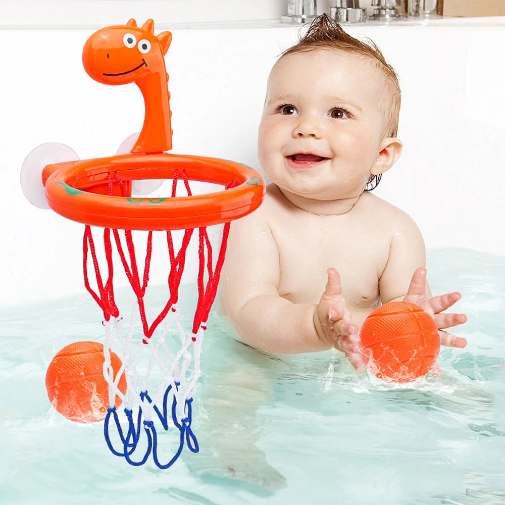 Baby Bath Toy Children Water Play Toys Set Bathroom Bathtub Suction Cup Shooting Basketball Hoop