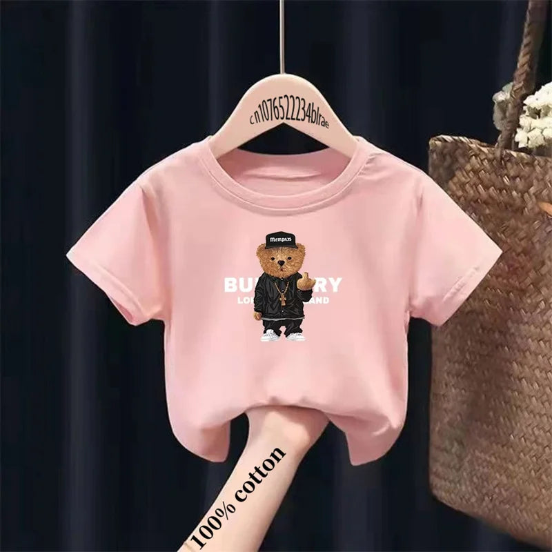 María Bear Print Brand Sleeve Tops Girls - GuGuTon baby store - Baby Fashion - Toddlers Outfits - Babies Outfits - Toddler Clothes - Kids Clothing - Newborn Clothes - Newborn Wear - Kids Wear - Trending Clothes - Trending Outfits - Fall Fashion - Winter Fashion - Girls Clothes - Boys Clothes - Babies Wear - Kids Accessories - KidsWear - Summer Clothes - Summer Fashion - Summer Trend - Falls Sweaters - Tops - Bottom - Jeans - Blouse - Dresses - Newborn Dresses - Toys