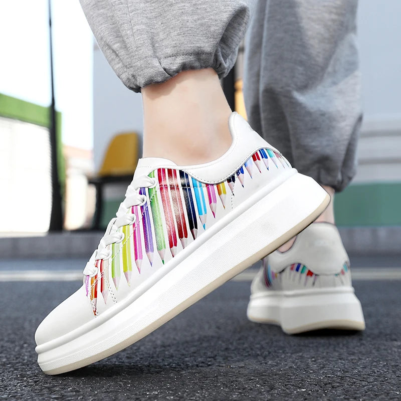 Darius Men Thick Soled Casual Sneakers for Daily Wear