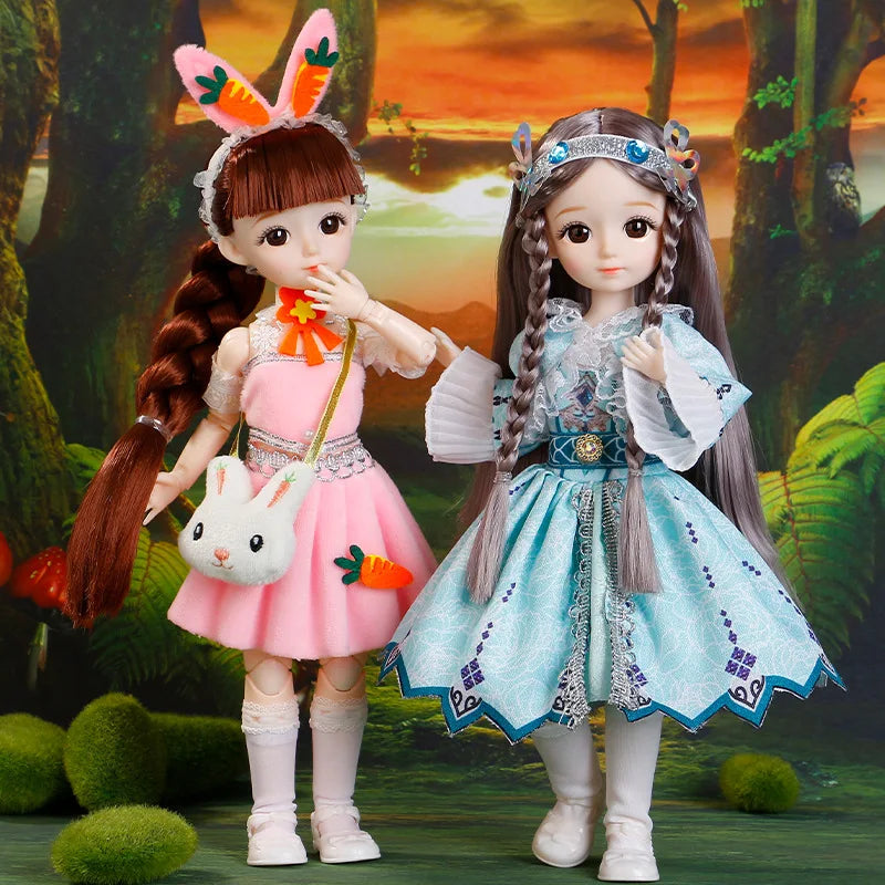 Fashion Cute 1/6 BJD Doll Full Set 30cm Princess Doll Ball Jointed Doll Girl Toy Gift Dolls for Girls Toys for Girls