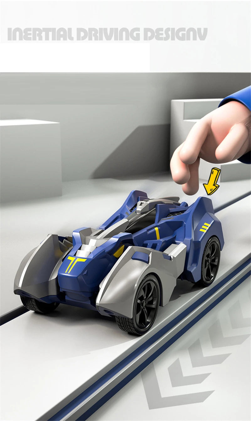 2 In 1 Transforming Dinosaur Car Automatic Transform Robot Diecasts