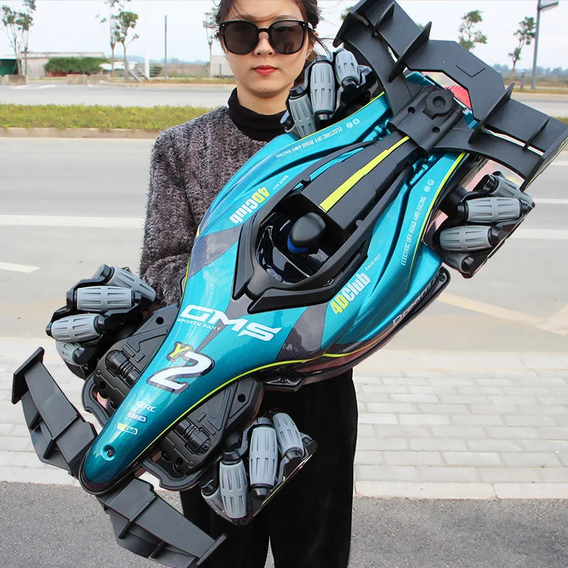Y2 RC Car, Drift Car with Light Spray, 2.4Ghz 4WD 360° Remote Control Racing Stunt Cars Electric Toys Model Gifts for Kids Boys
