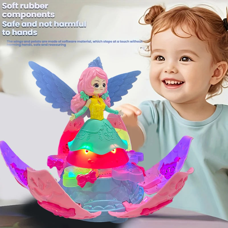 Dreamy Fairy Princess Electric Toys That Girls Love, colorful Sound and Light Rotating Dance, Toys and Gifts That Babies Love