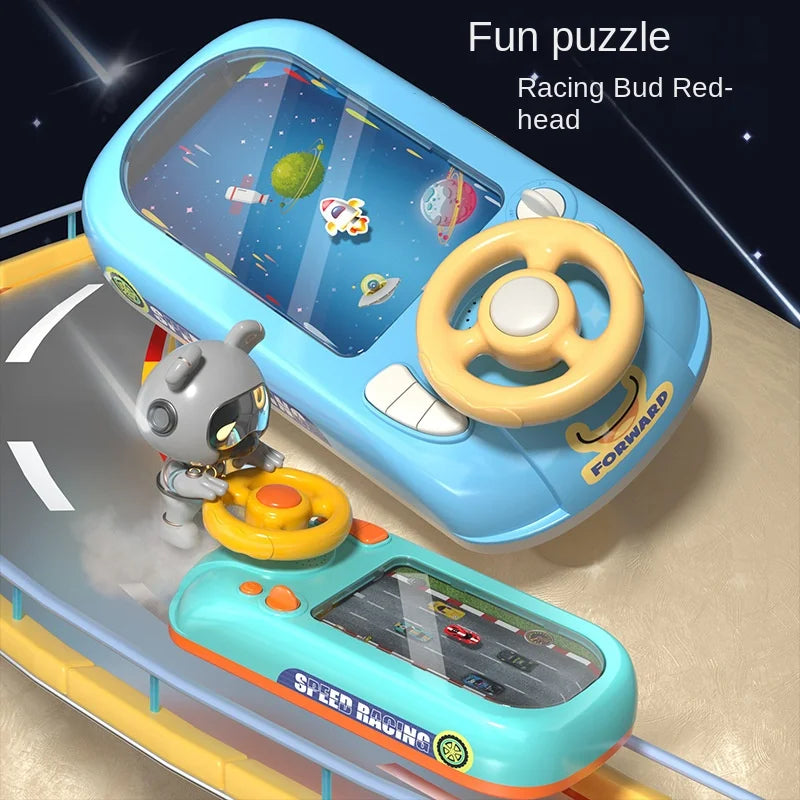 Kids Steering Wheel Driving Toy Dodge Vehicle Electronic Simulation Adventure Game