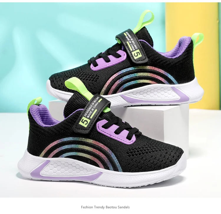 New Design Red Trainers Shoes for Kids Girls Comfortable Platform Girl Sports Shoes Large Size 38 Children's Running Sneakers